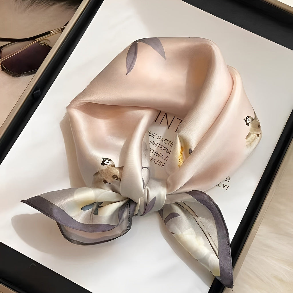 Amelia Blumeneleganz Mulberry Seidenschal