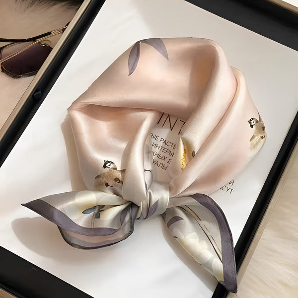 Amelia Blumeneleganz Mulberry Seidenschal