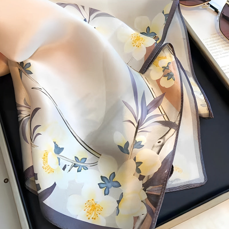 Amelia Blumeneleganz Mulberry Seidenschal