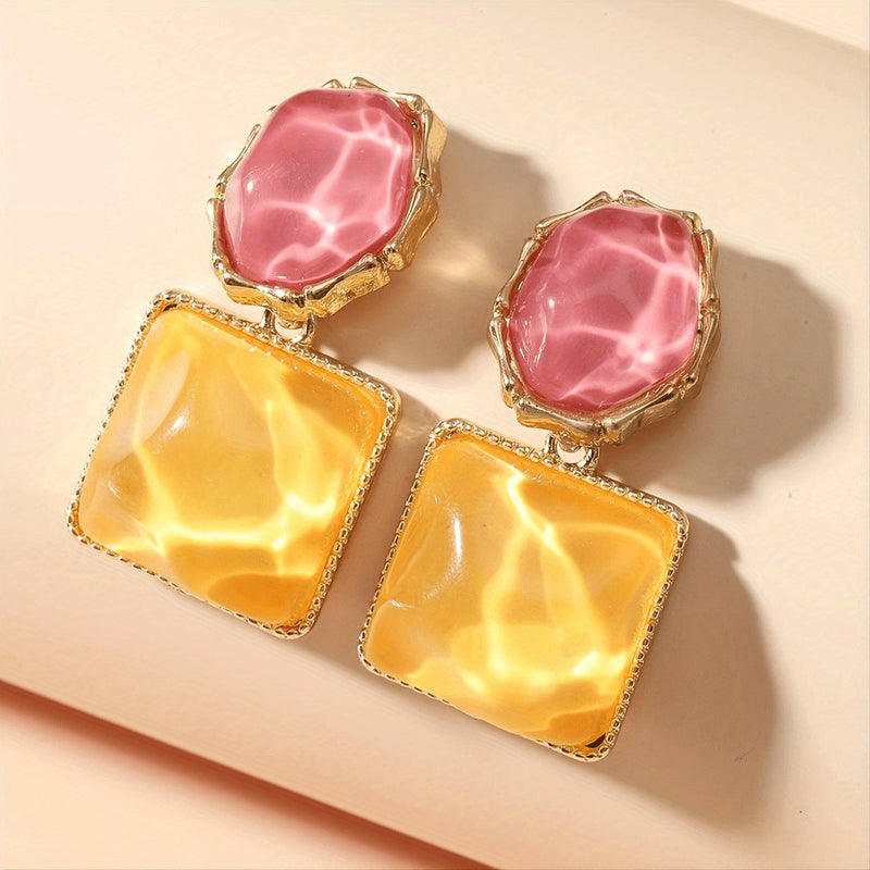 Amelie Water Ripple 18K Gold Plattierte Ohrringe