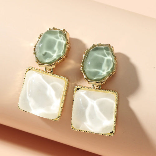 Amelie Water Ripple 18K Gold Plattierte Ohrringe
