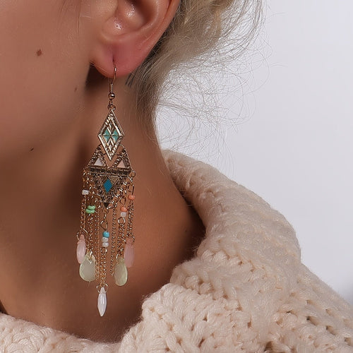 Andila Bohemian Quasten -Ohrringe Drop -Ohrringe