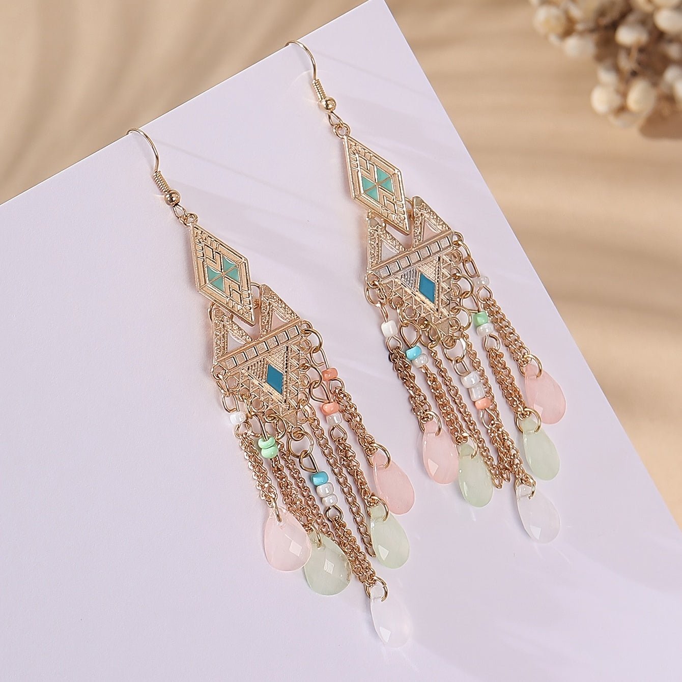 Andila Bohemian Quasten -Ohrringe Drop -Ohrringe