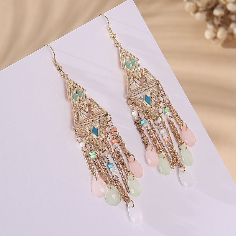 Andila Bohemian Quasten -Ohrringe Drop -Ohrringe