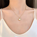 Ari 18K Gold Plated Heart Shell Halskette