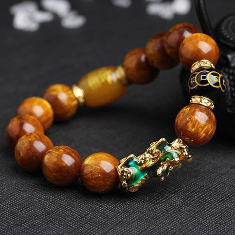Chavri FengShui Tigerauge PiXiu Reichtumsarmband