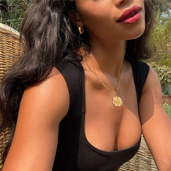 Fein Gravierte Geprägte Geburtsblume