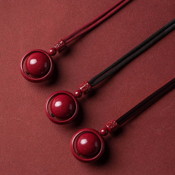 Chavri Cinnabar Om Mani Padme Hum PiXiu Segen Glücksperlen-Halskettenanhänger