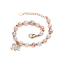 Süßwasserperlen 14K Gold Gefüllt Elefanten Frauen Armband