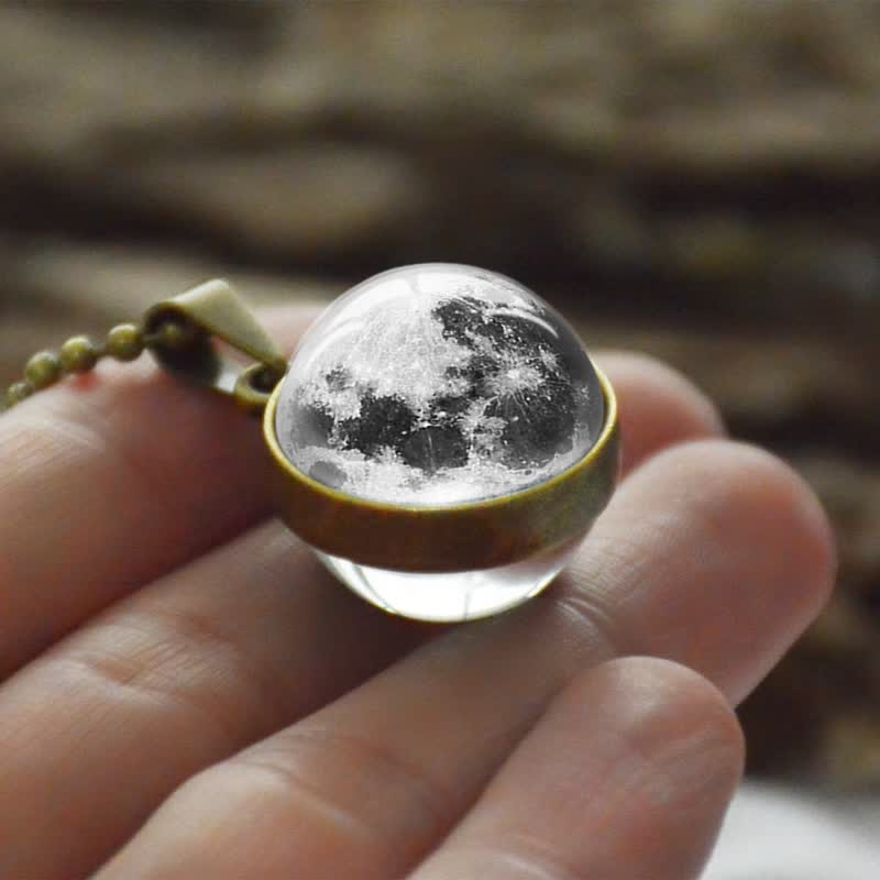 Farben Mondglas Kugel Halskette