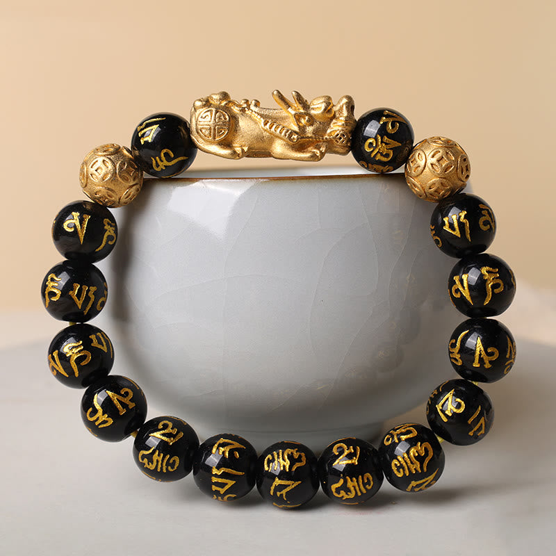 Chavri FengShui PiXiu Obsidian-Reichtumsarmband
