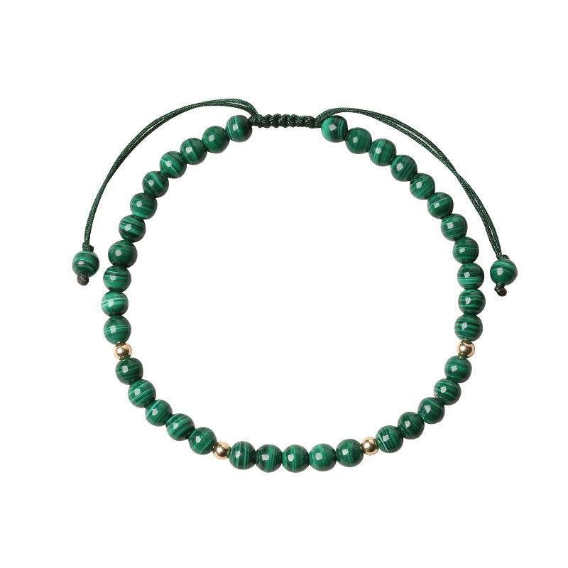 Chavri natürliches Malachit-Schutz-Ruhe-Armband