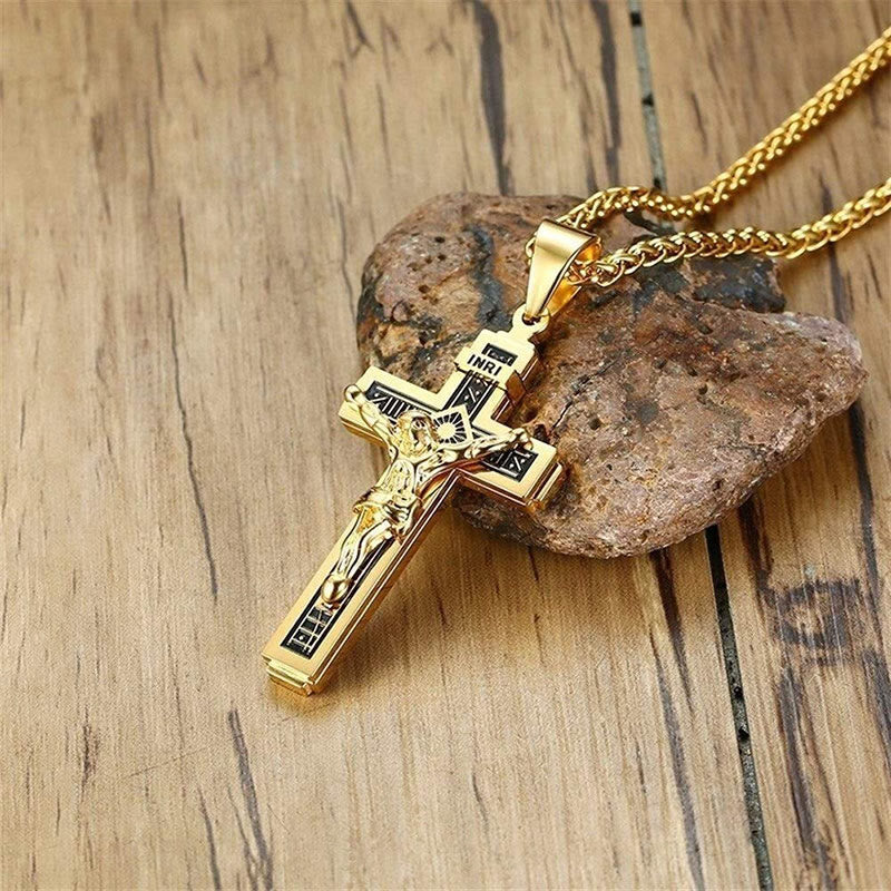 Katholische Jesus Christus Kreuzkruzifix Halskette