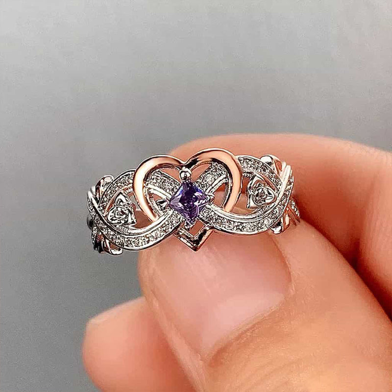 Februar Amethyst Birthstone Ring