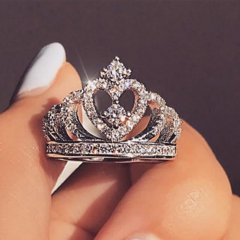 Creative Crown Design Zirkon Ring