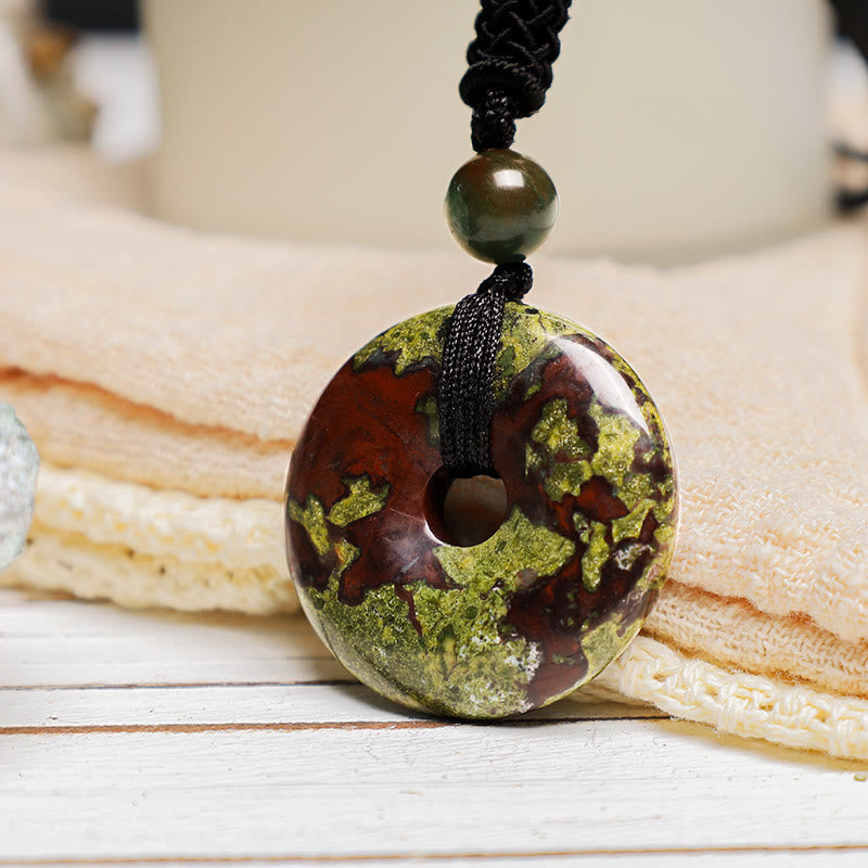 Chavri Glücksmünzen-Anhänger, Heilkristall-Edelstein-Halskette