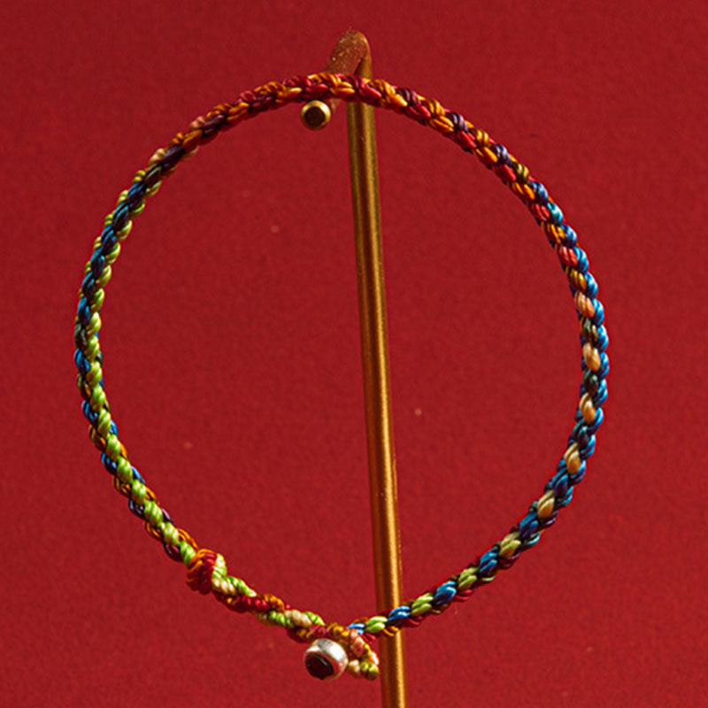 Chavri „Mögen Sie in allen vier Jahreszeiten mit Frieden und Sicherheit gesegnet sein“, mehrfarbiges Glücksarmband