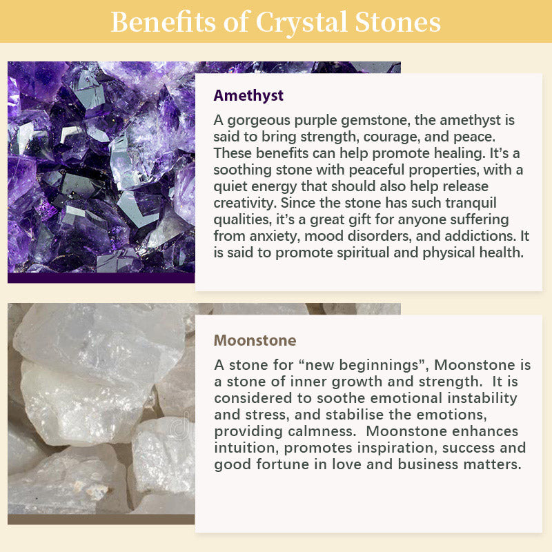 Amethyst Mit Moonstone Lucky Gemstone Armband