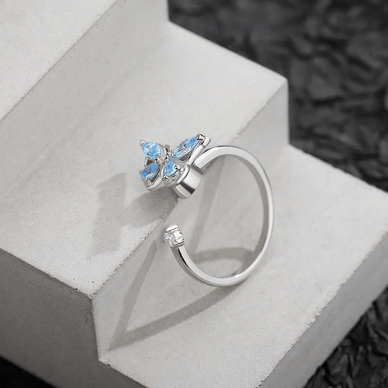 Blue Butterfly Spinner Zappet Ring