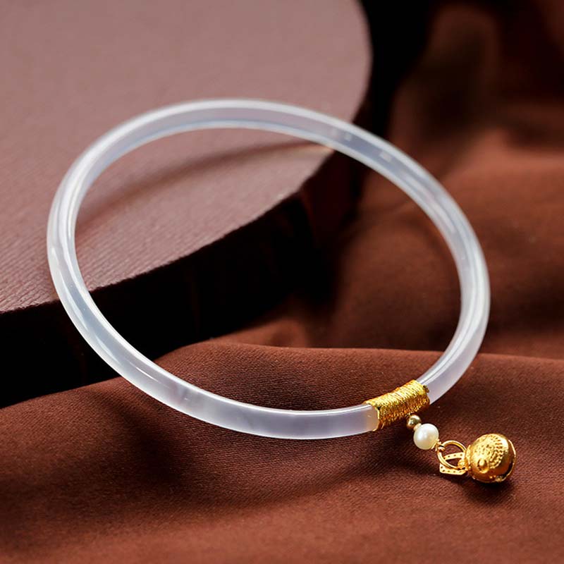 Chavri Erfolgsarmband aus natürlicher cyan-weißer Jade