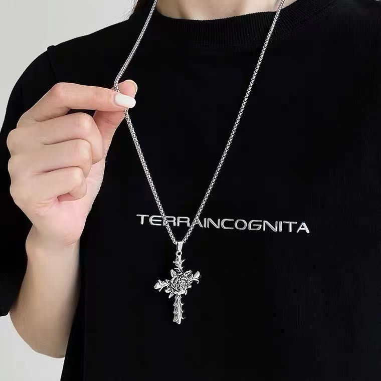 Der Glaube Rose Cross Halskette