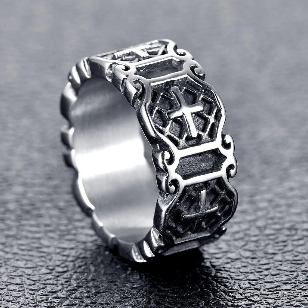 Christus Jesus Rostfreier Stahlkreuzring