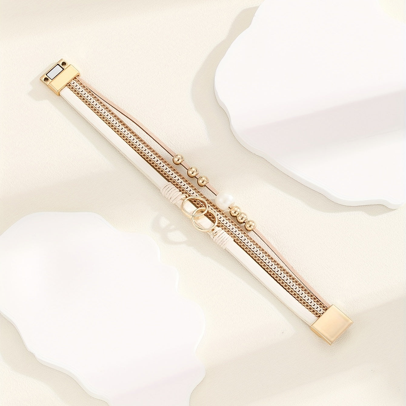 Honora Layered Leder Combo Armband