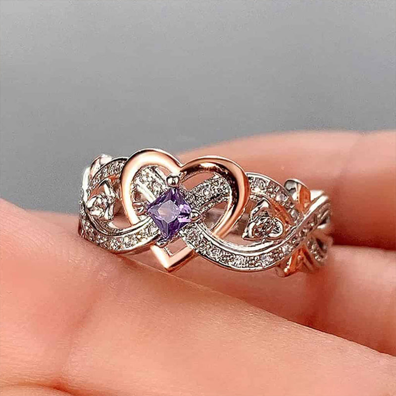 Februar Amethyst Birthstone Ring