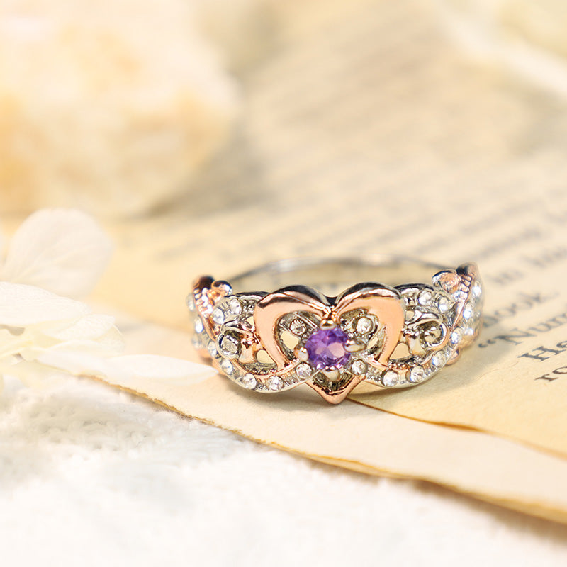 Februar Amethyst Birthstone Ring