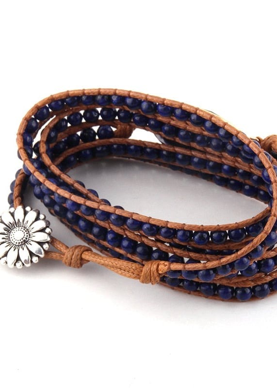 Boho 5 Lagen Leder Wickelarmband