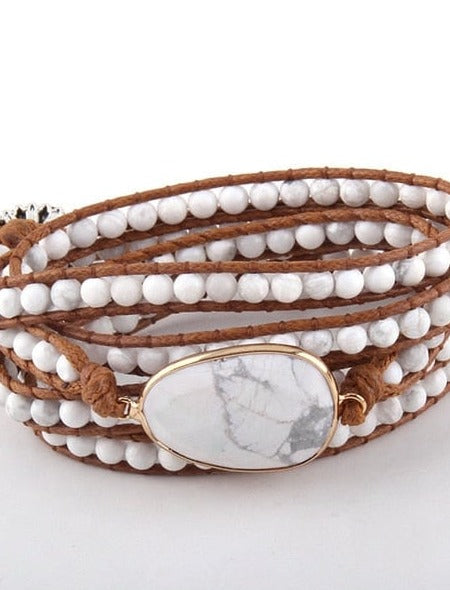 Boho 5 Lagen Leder Wickelarmband