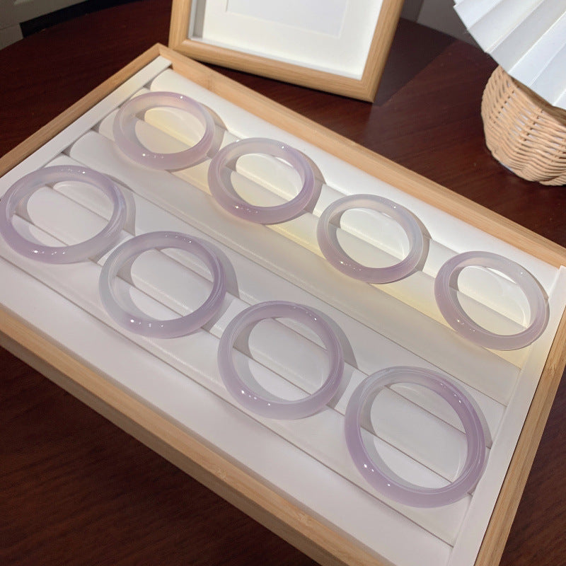 Chavri Armband aus natürlicher lila Jade, beruhigender Schutz