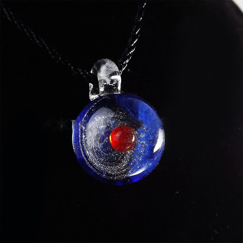 Kosmische Nebel -Element -Glas Halskette