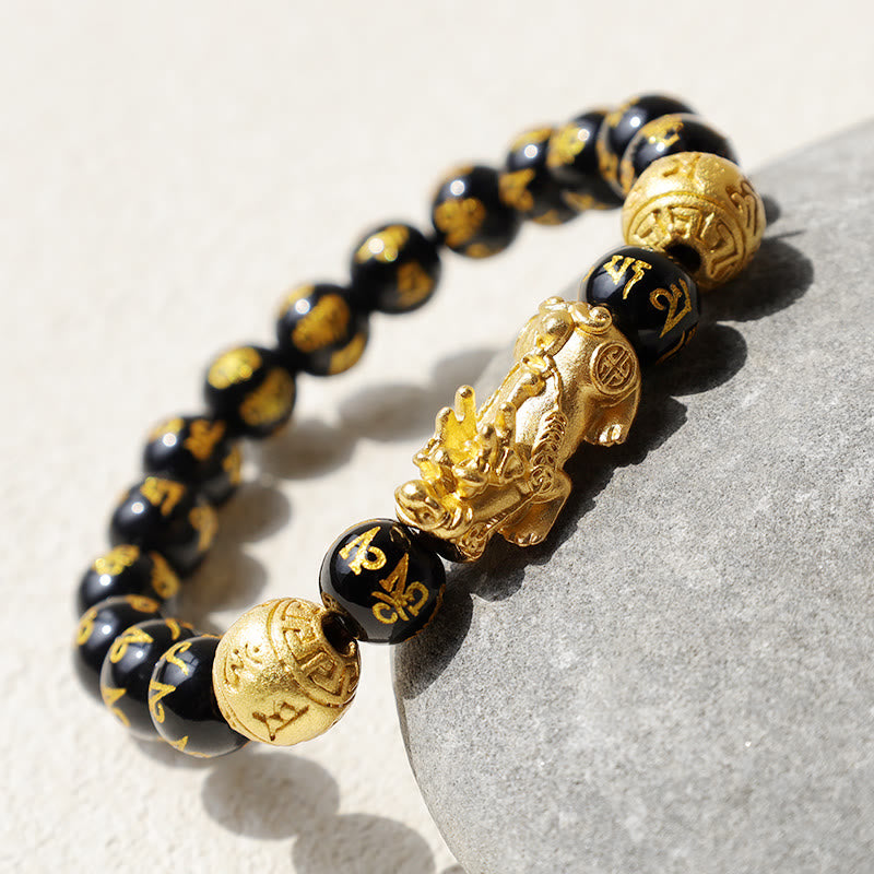 Chavri FengShui PiXiu Obsidian-Reichtumsarmband