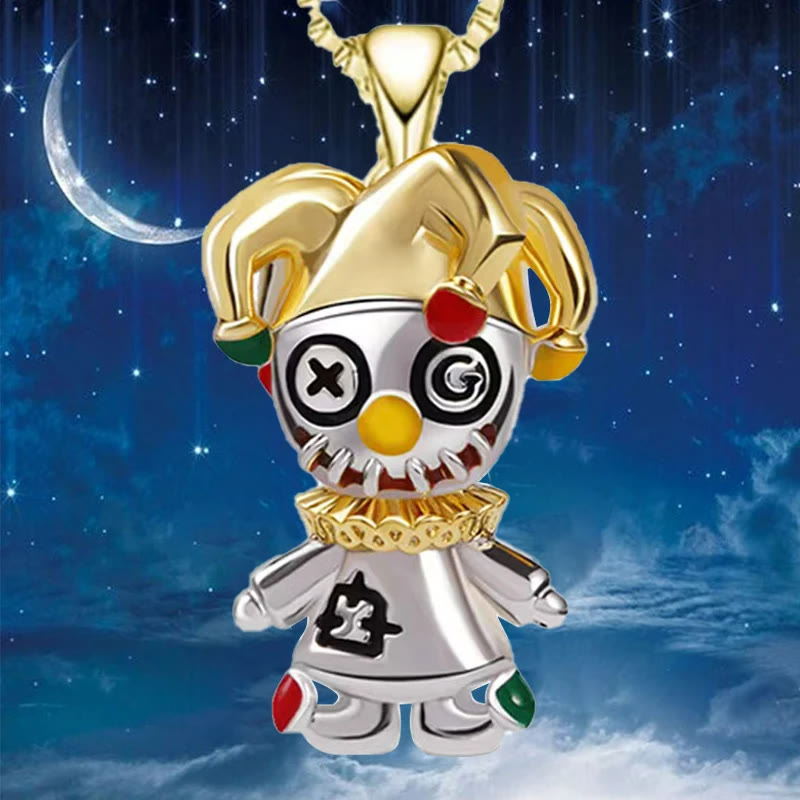 Ghost Pink Doll Circus Clown Halskette