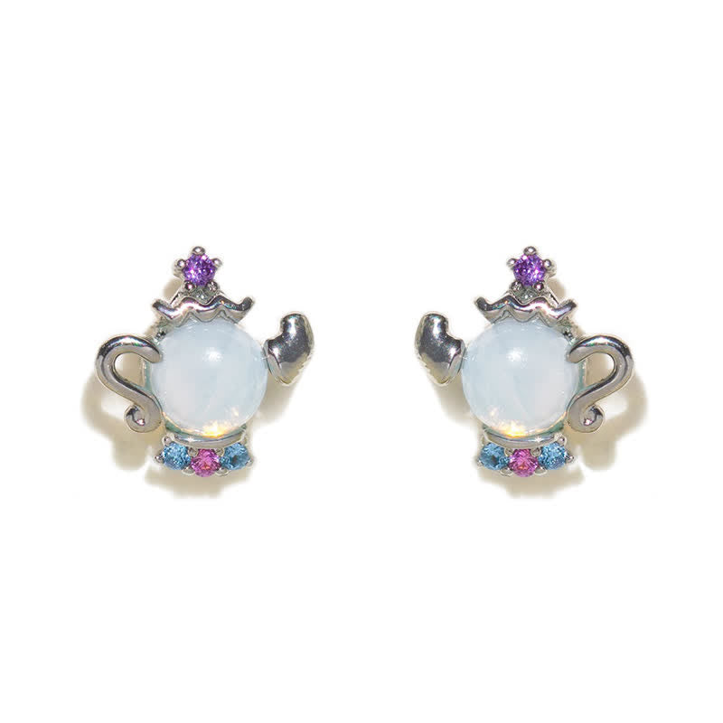 4Pcs Frauen Schönheit Und Die Beast Ohrringe Set