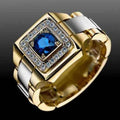 Mode Luxus Sapphire Gold Uhrenform Ring