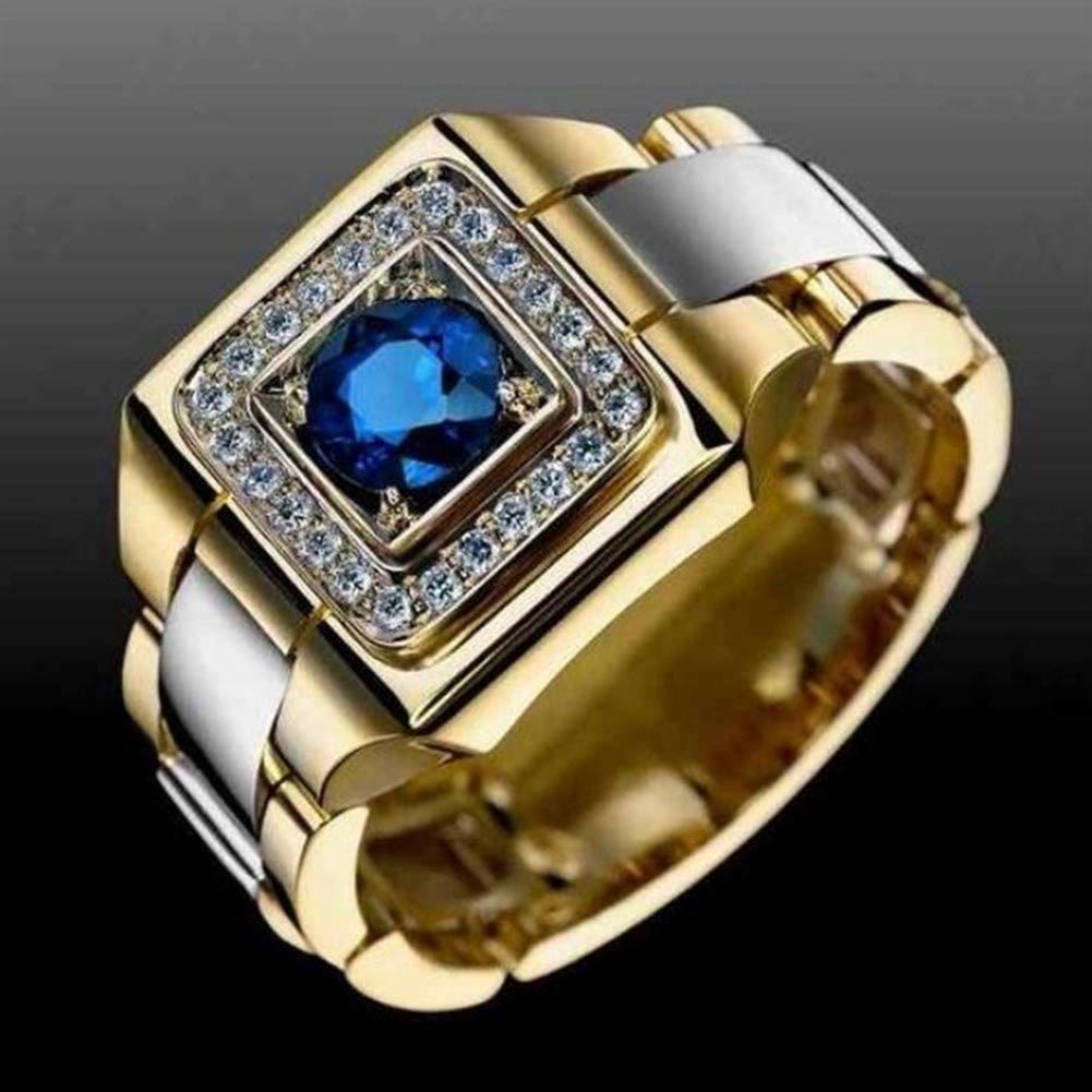 Mode Luxus Sapphire Gold Uhrenform Ring