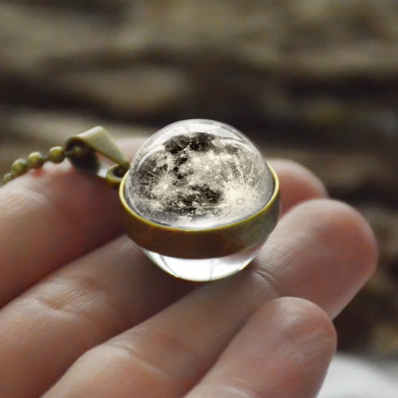 Farben Mondglas Kugel Halskette