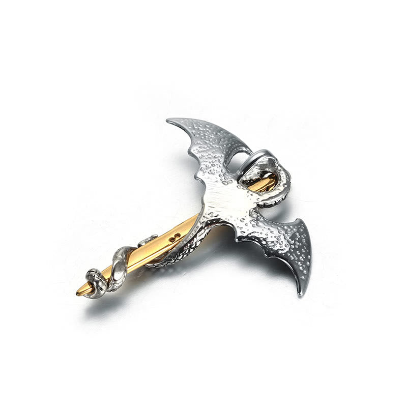 Klassische Vintage Warrior Dragon Schwert Halskette
