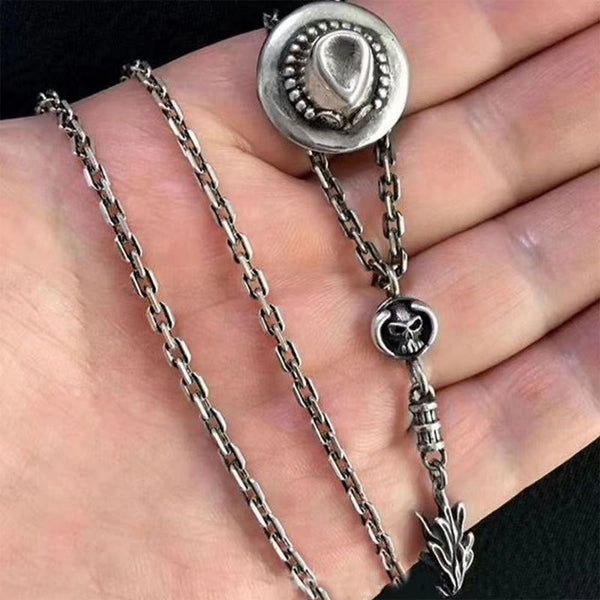 Anime -Schädel Mit Strohhutpiratenkette