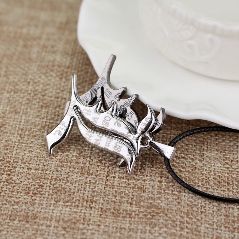 Todesnotiz Cross Halskette