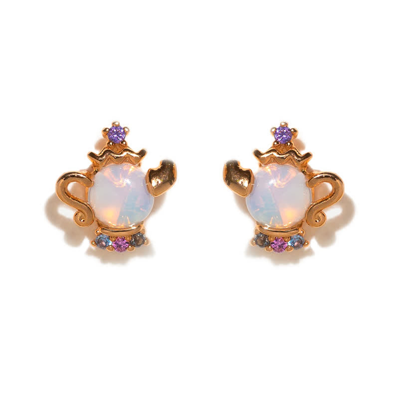 4Pcs Frauen Schönheit Und Die Beast Ohrringe Set