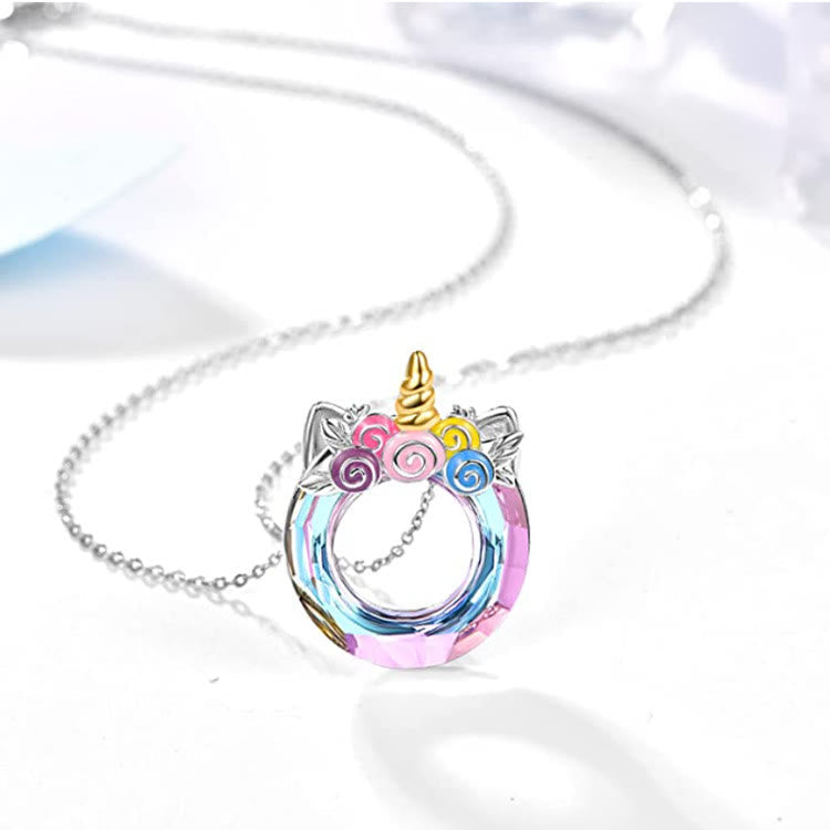 Nette Einzigartige Bunte Einhornkristallkette