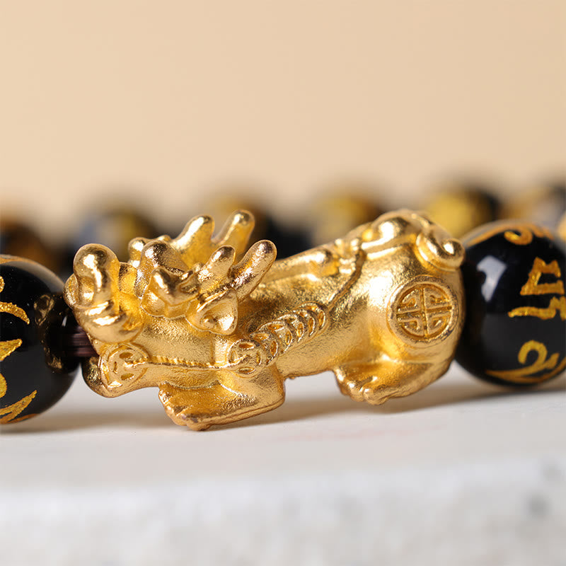 Chavri FengShui PiXiu Obsidian-Reichtumsarmband