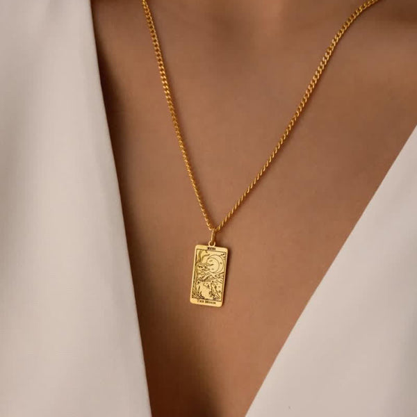 Zierliche Tarot -Karte Spirituelle Halskette