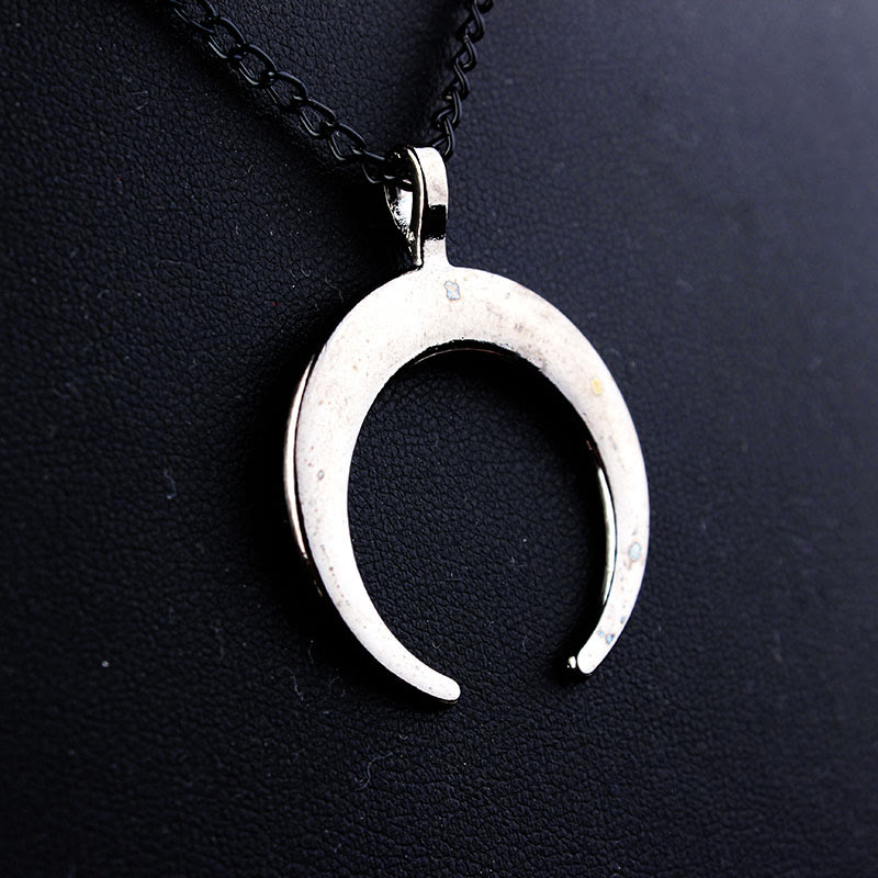 Black Moon Edelstahl Halloween Halskette