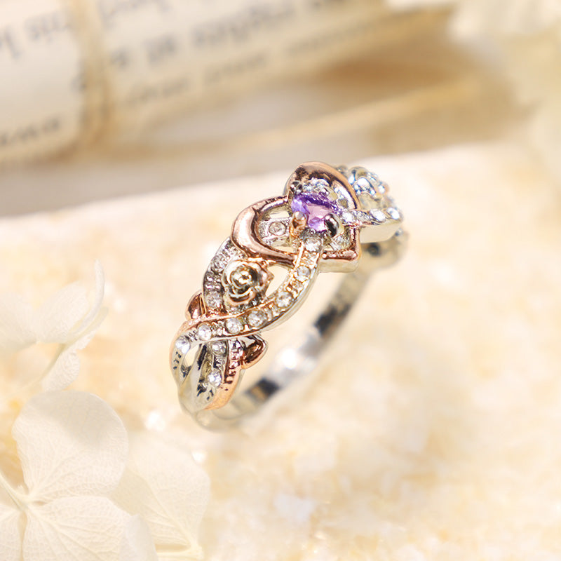 Februar Amethyst Birthstone Ring