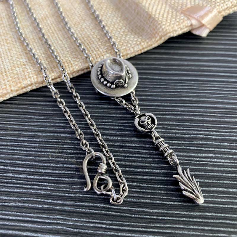 Anime -Schädel Mit Strohhutpiratenkette