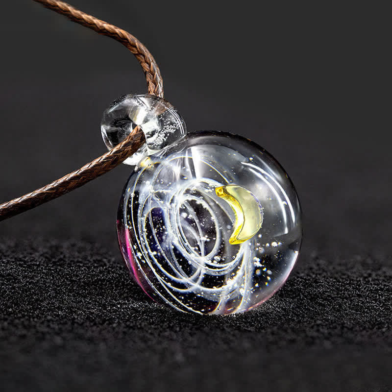 Ausgefallene Kosmische Sternenhimmelglaskette